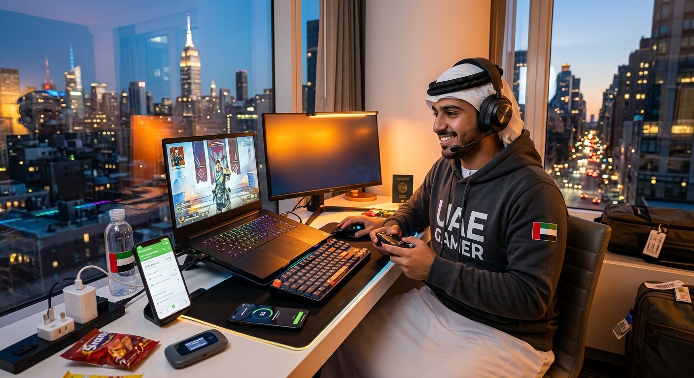 A UAE Gamer’s Guide to Staying Connected on a Gaming Trip to the US